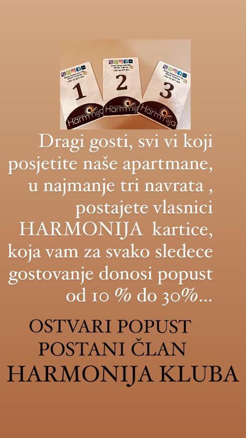 Harmonija 1 Apartman Trebinje Kültér fotó